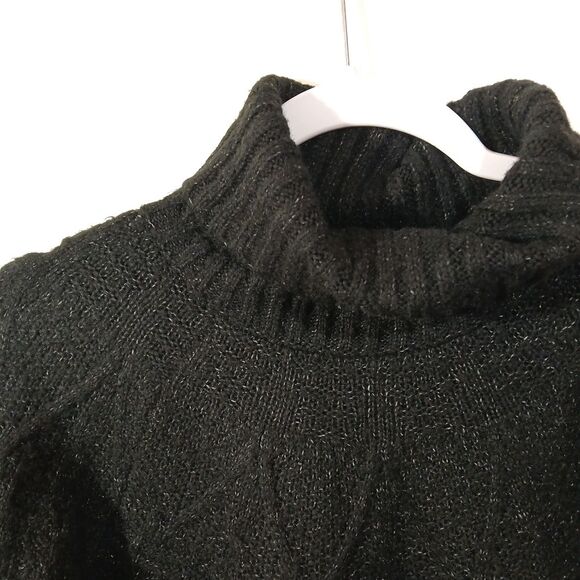 Maurices Black Speckled Mock Neck Sweater Large - Picture 3 of 8